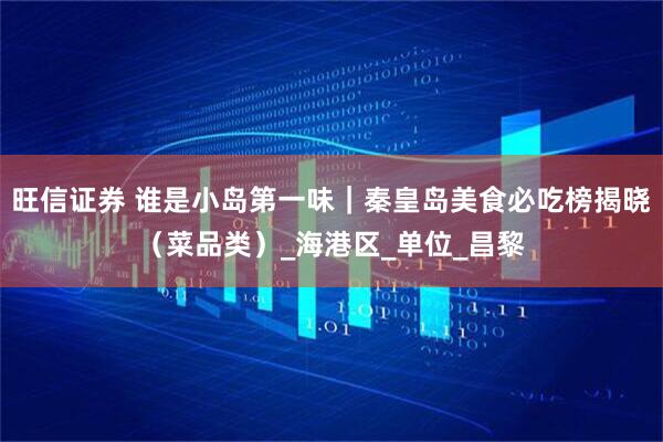旺信证券 谁是小岛第一味｜秦皇岛美食必吃榜揭晓（菜品类）_海港区_单位_昌黎